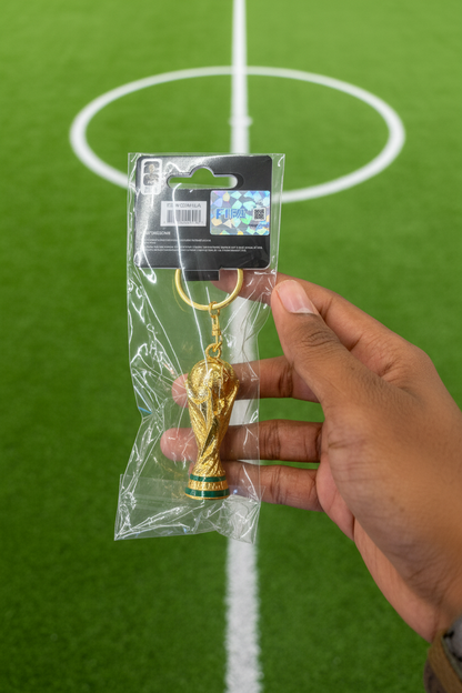 Official FIFA World Cup Trophy Keychain – Gold Metal Souvenir Key Ring for Soccer Fans