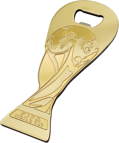 Official 2026 FIFA World Cup Trophy Magnetic Metal Bottle Opener (5.75" X 2.5") - Perfect Soccer Fan Gift, Refrigerator Magnet & Bar Accessory for 2026 World Cup