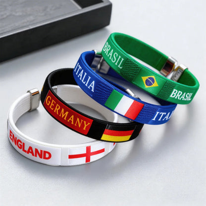 2026 World Cup National Team Braided Bracelet | Soccer Fan Wristband