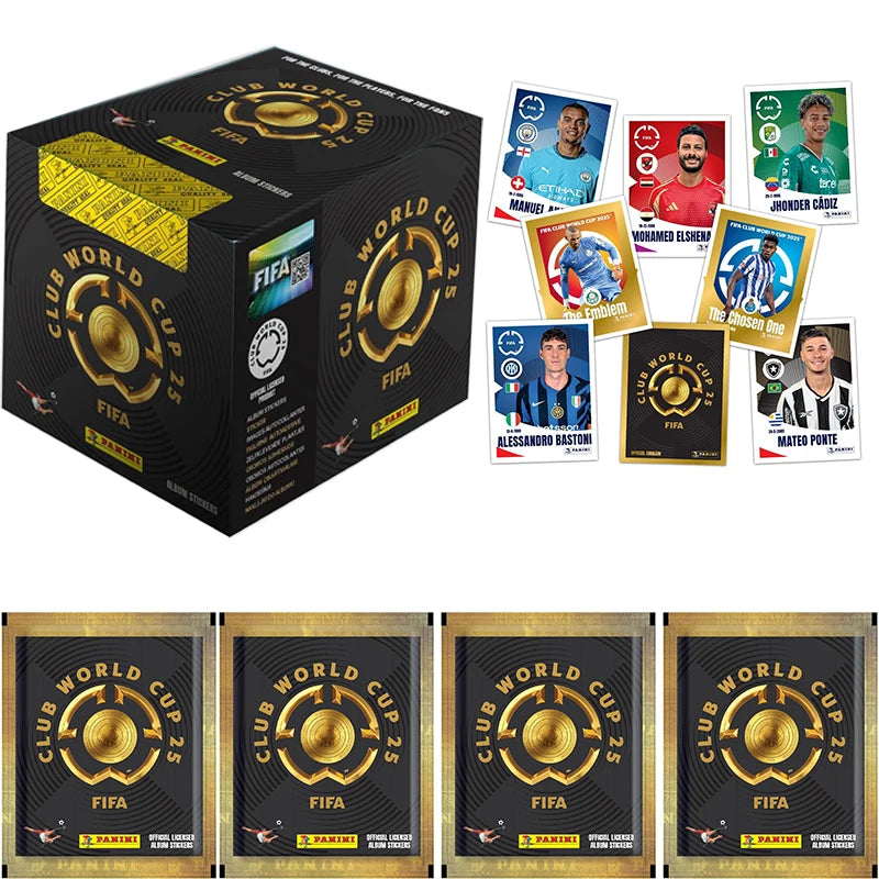 New 2025  FIFA Club World Cup Soccer Sticker Collection 5 Stickers per Envelope Fan Hobby Gift in Stock FAST SHIPPING