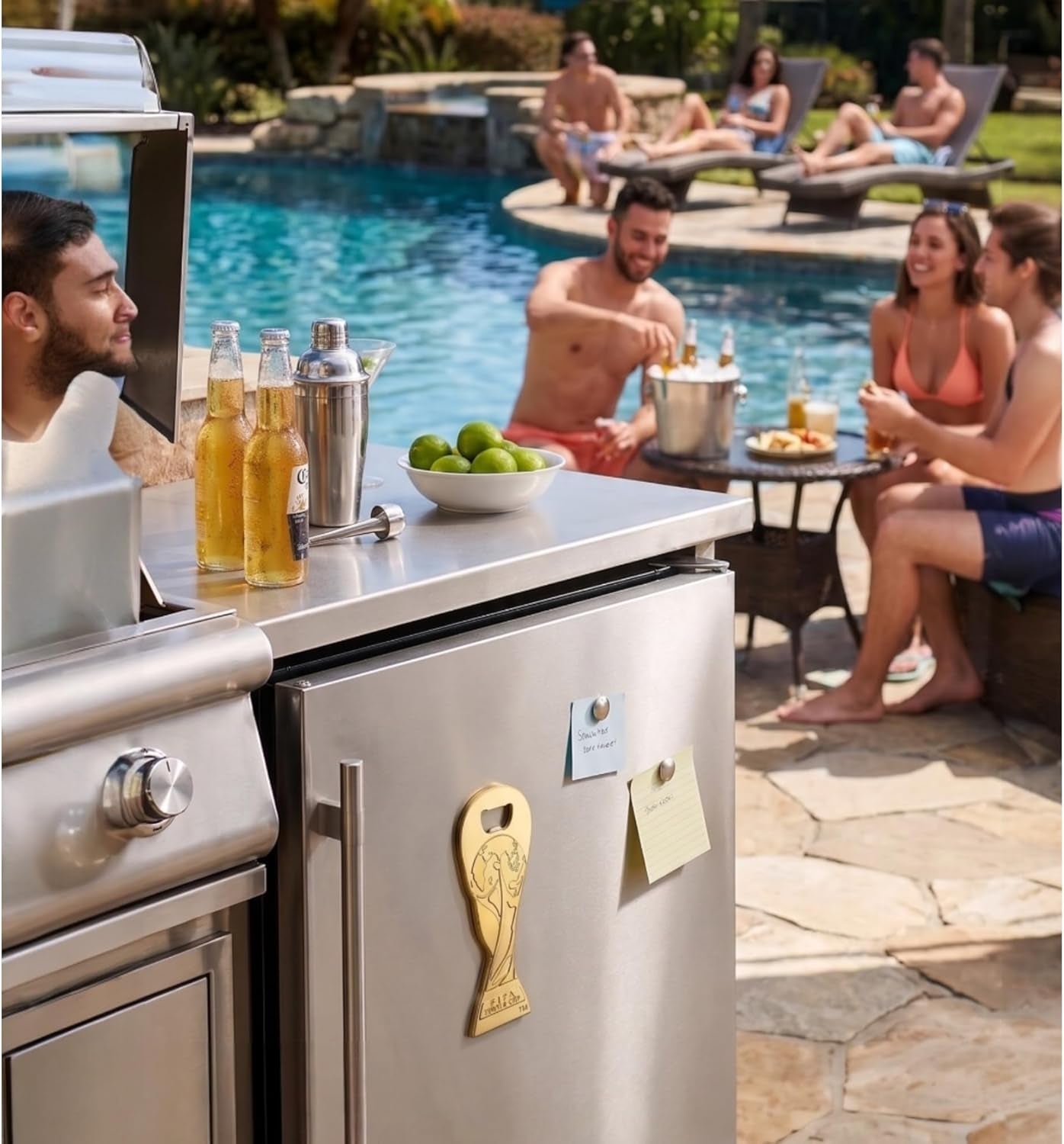 Official 2026 FIFA World Cup Trophy Magnetic Metal Bottle Opener (5.75" X 2.5") - Perfect Soccer Fan Gift, Refrigerator Magnet & Bar Accessory for 2026 World Cup