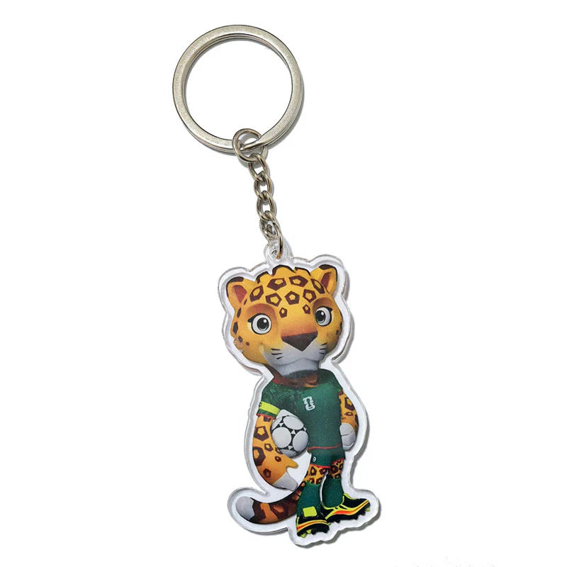 World Cup Mascots Moose, Sea Eagle, Jaguar Acrylic Keychain Pendant Fan Gift