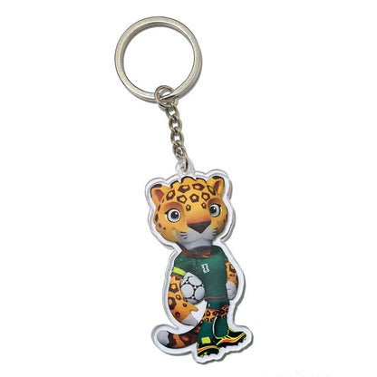 World Cup Mascots Moose, Sea Eagle, Jaguar Acrylic Keychain Pendant Fan Gift