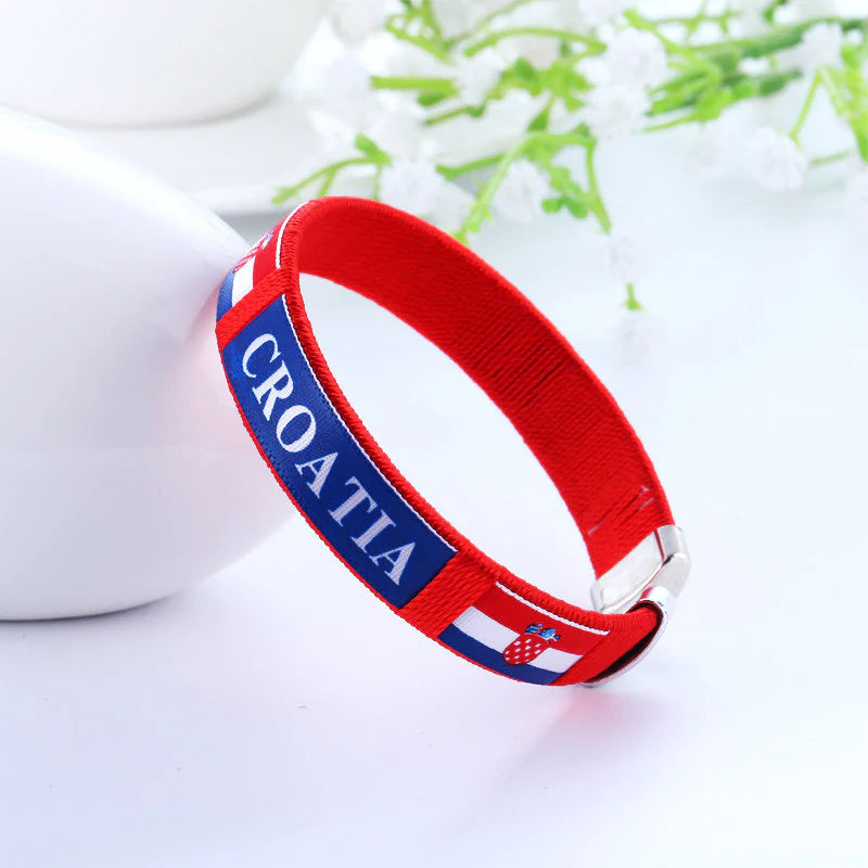 2026 World Cup National Team Braided Bracelet | Soccer Fan Wristband
